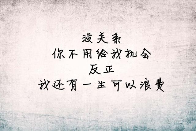 我一厢情愿，我愿赌服输