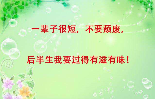 后半生：咋开心我就咋活，咋顺心我就咋过（写得真好）