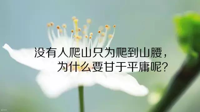 只做第一个我，不做第二个谁