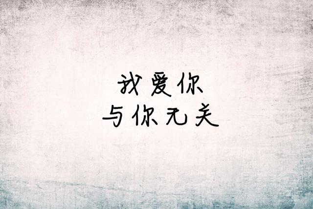 我一厢情愿，我愿赌服输